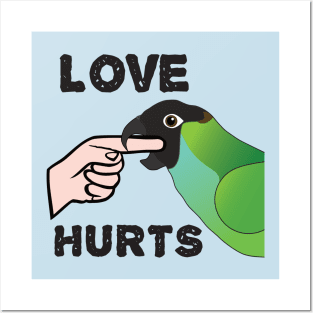 Love Hurts - Nanday Conure Parrot Posters and Art